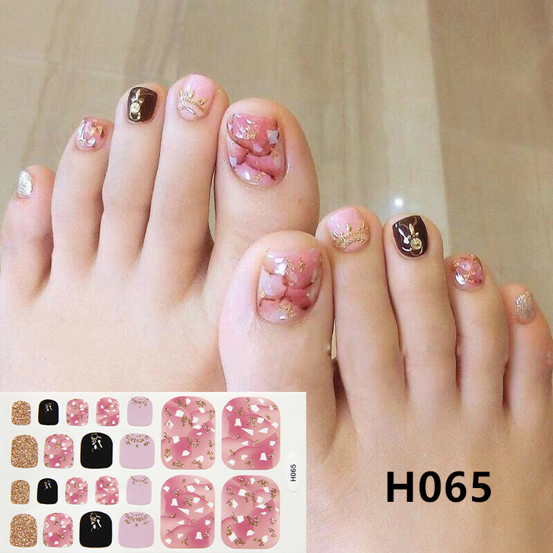 22pcs Toe Nail Glitter Polka Dots Daisy Gold Silver Dot Nail Wraps Art Stickers