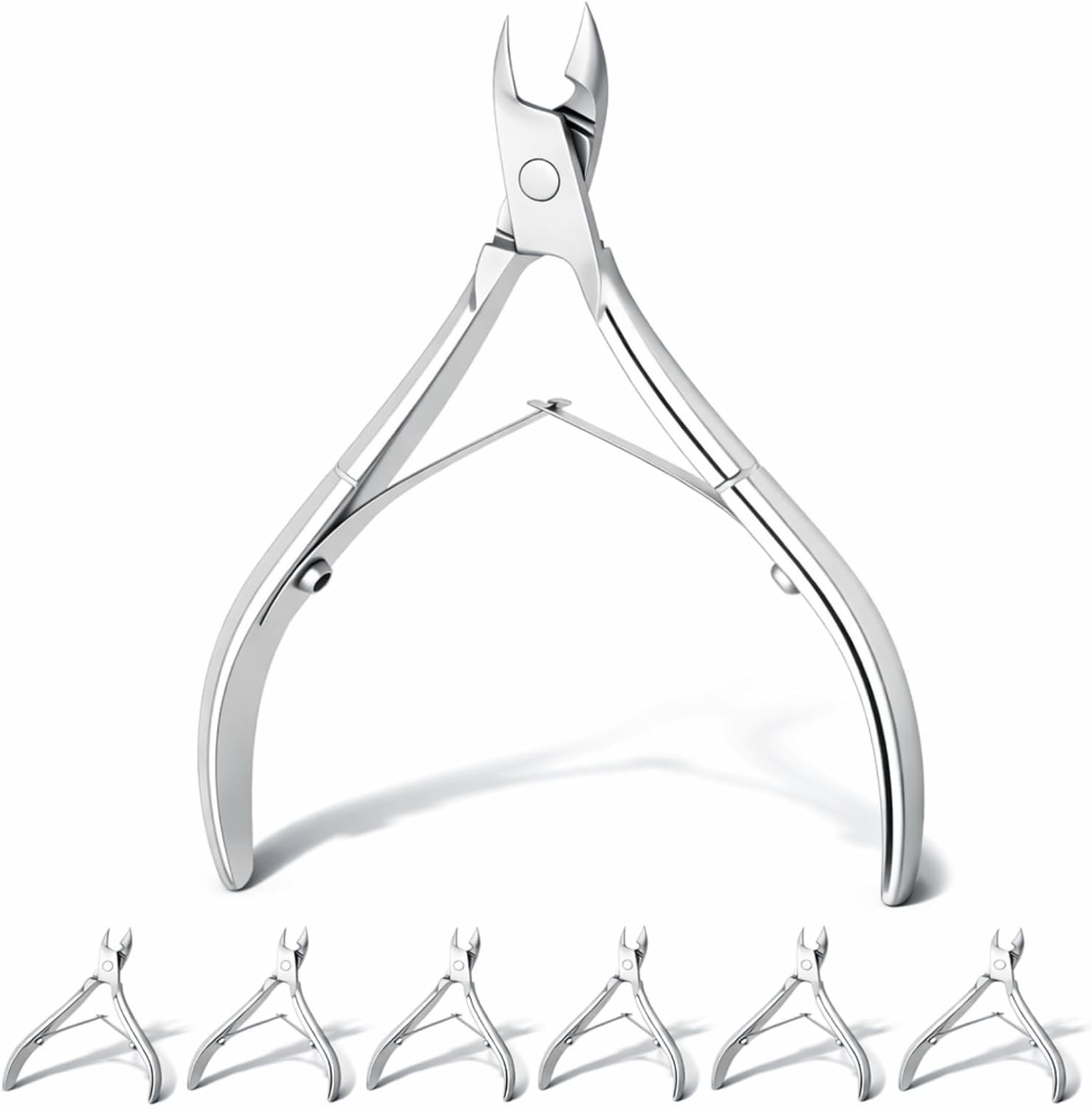 8 Pieces Cuticle Trimmer Stainl Steel Cuticle Nippers Pointed Blade
