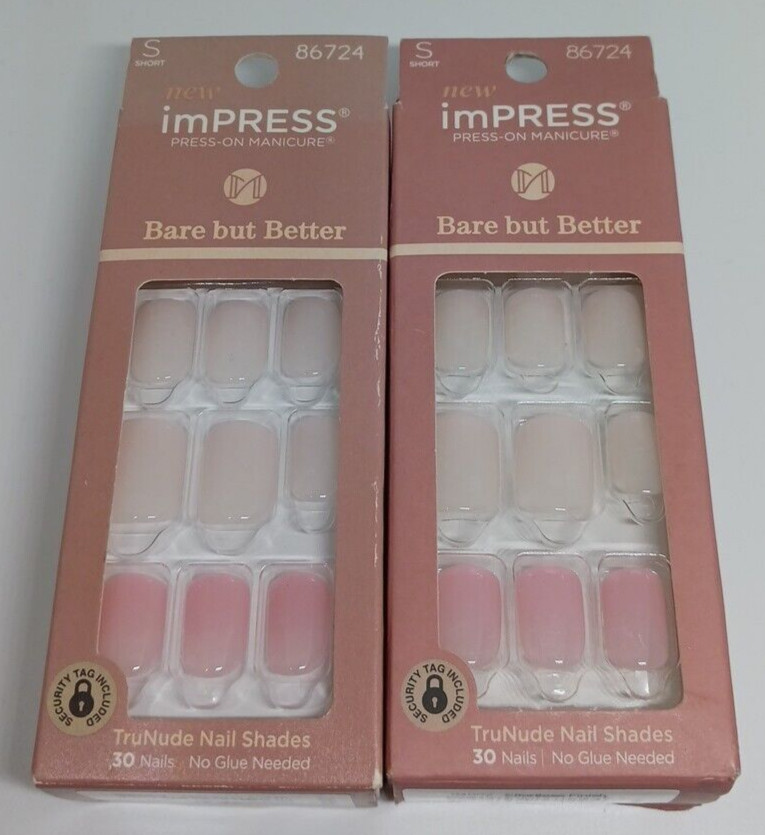 imPRESS Bare But Better Press-On Manicure 30 Short IMB02 Effortless Finish 86724