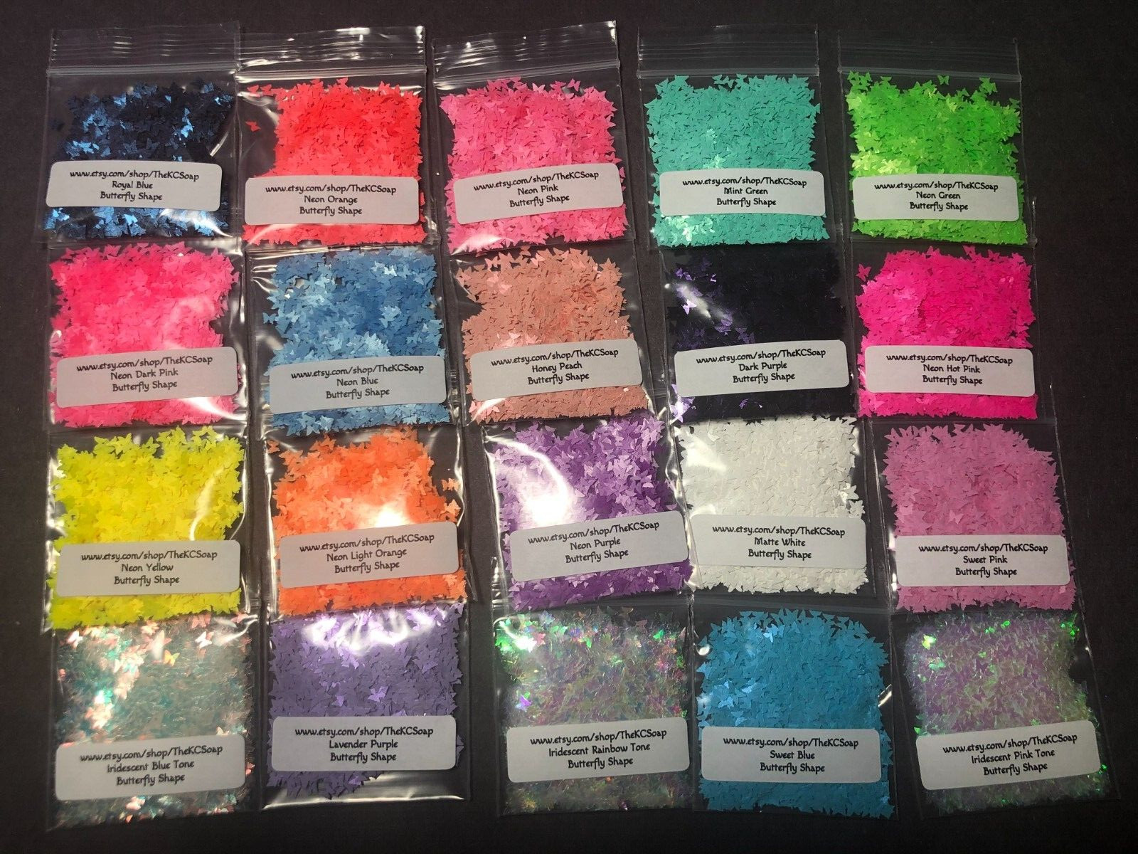 50g Solvent Resistant BUTTERFLY SHAPE Glitter IRIDESCENT BLUE ART Nail Craft