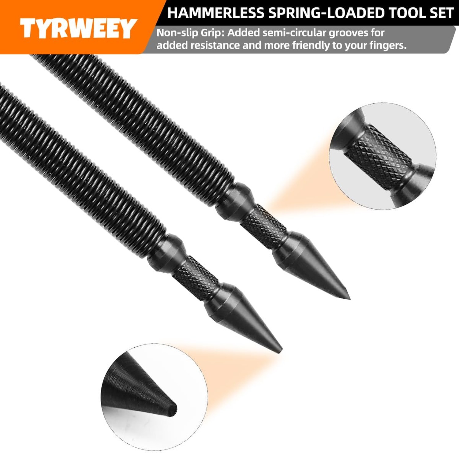 5-Piece Nail Setter Dual Head Nail Set & Dual Head Center Punch & Hinge Pin R…