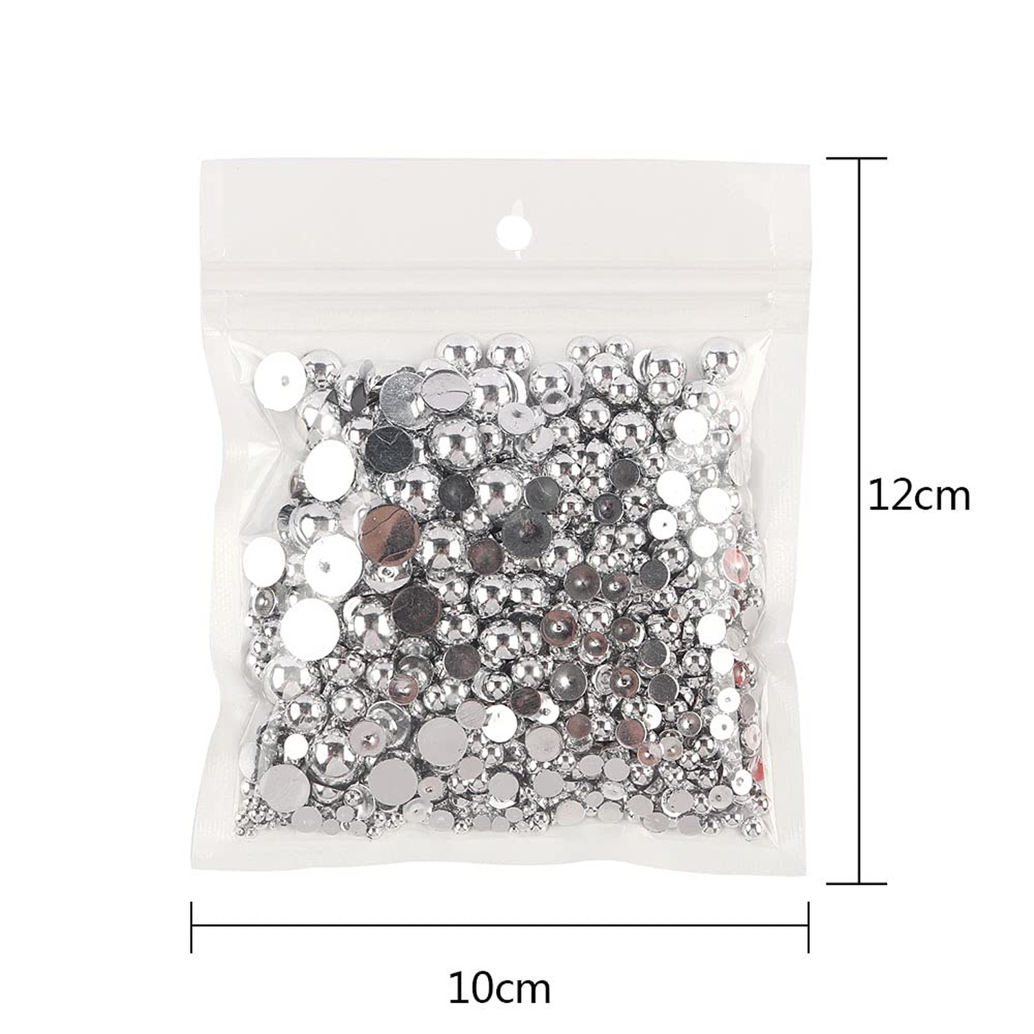 3000Pcs 1 Bag ABS Pearls Round Flatback Imitation Half Loose Beads Gem Assort…