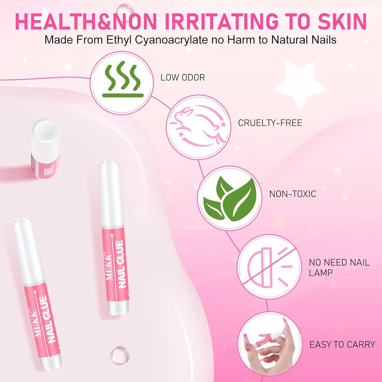 Nail Glue,Super Strong & Long-Lasting Nail Glue for Acrylic Nails,Press Ons&B…