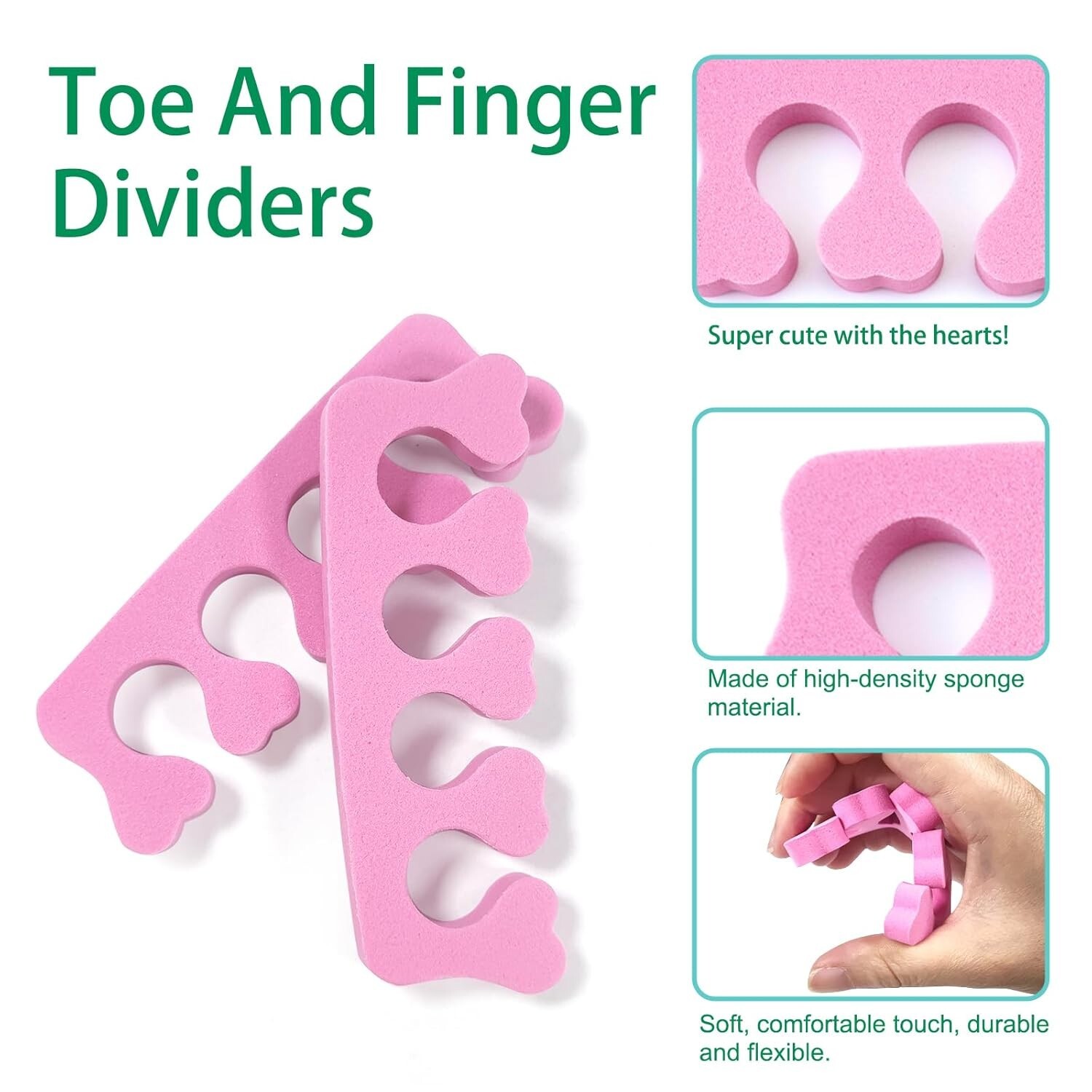 2pcs Sponge Toe Separators Soft Finger Separators Toe Divider Spacer ⭐️⭐️⭐️⭐️⭐️