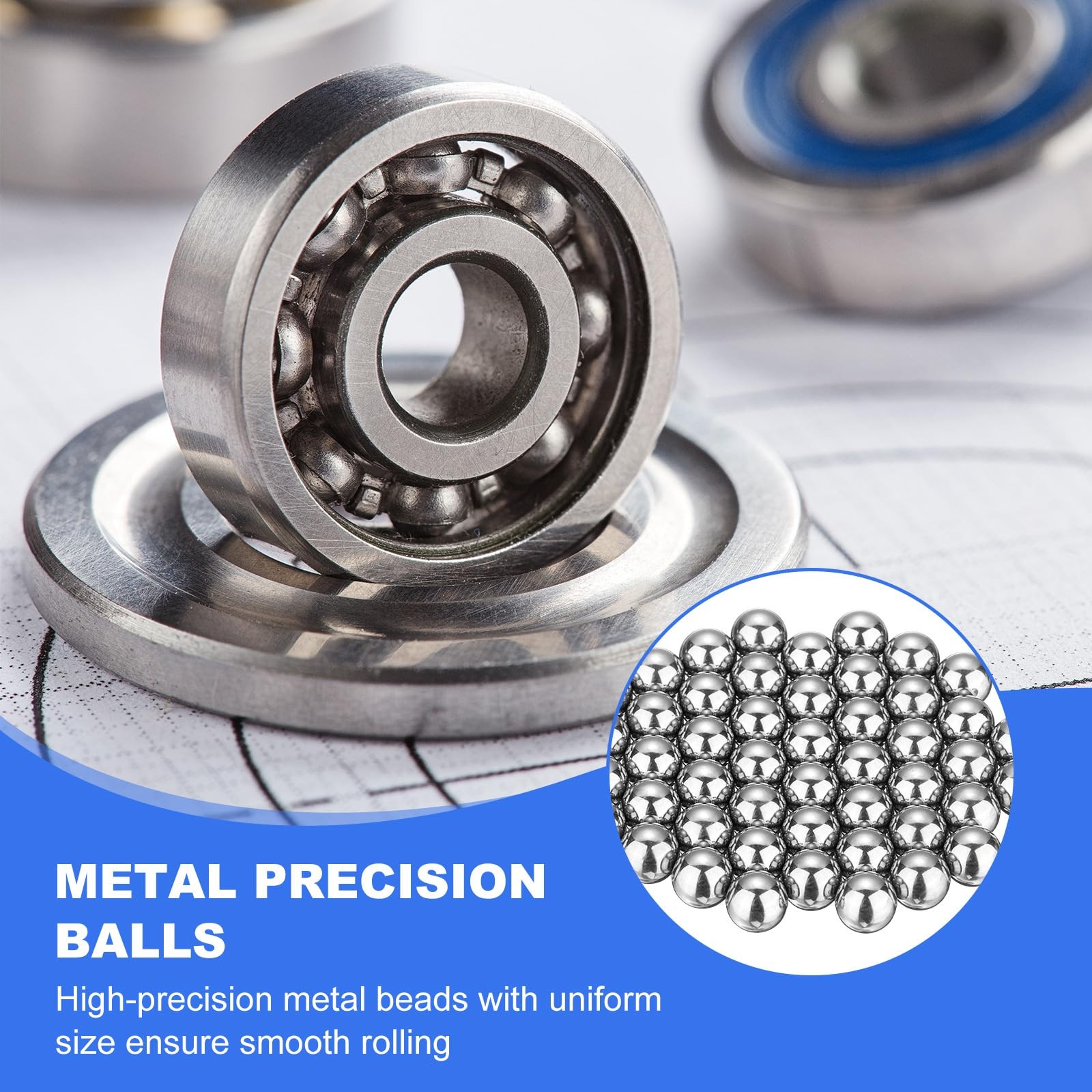 M METERXITY 5-Pack Stainless Steel Bearing Balls, 14mm G100 Metal Precision B…