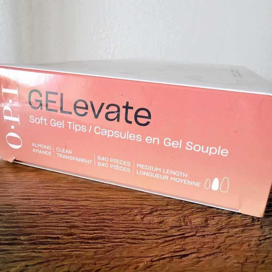 OPI GELevate Soft Gel Nail Tip Medium Length Extension 16 Size 640 ct Almond Tip