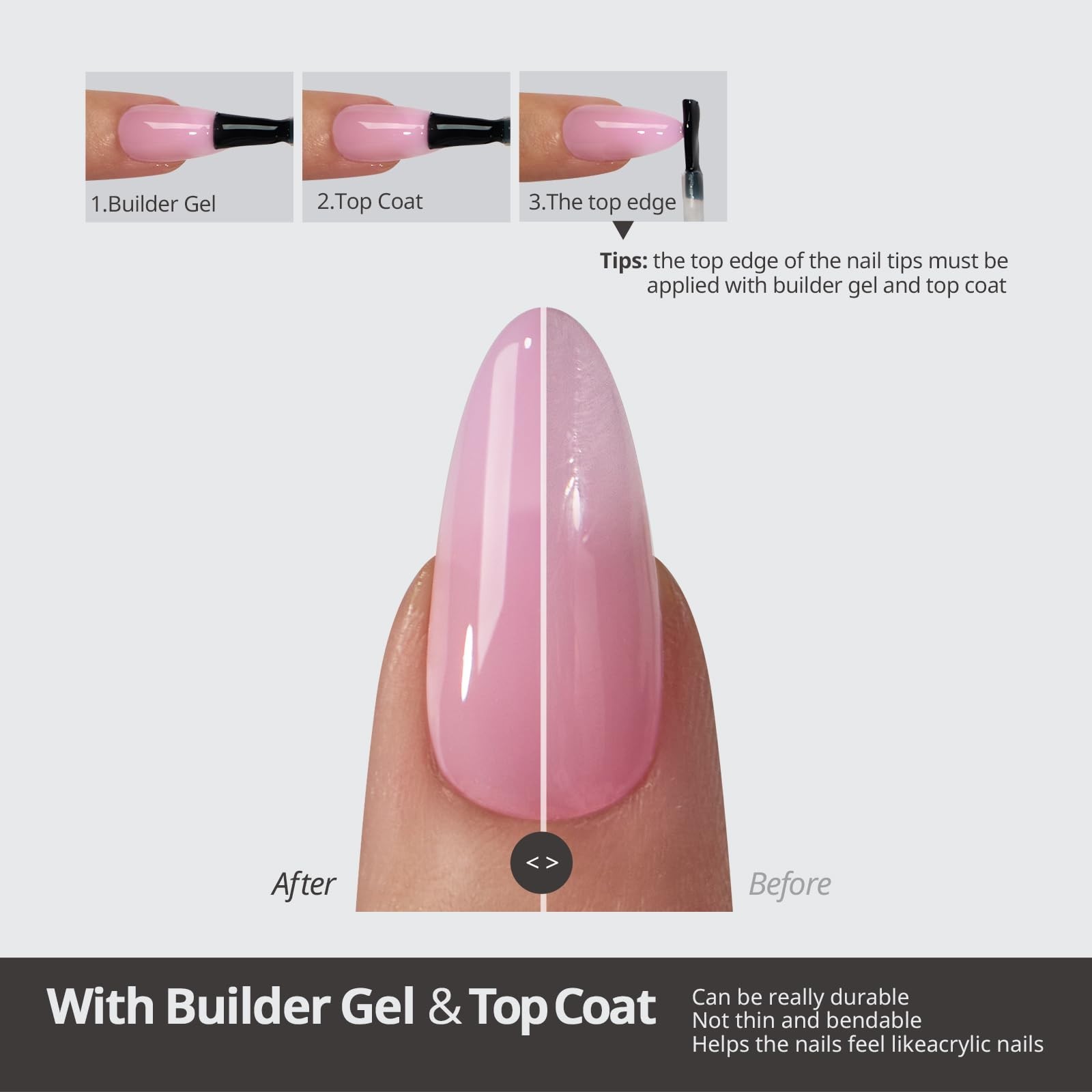 5-Shade Nude Press-On Nails – Long Coffin Style, 4-Week Wear, Easy Apply, 16 Siz