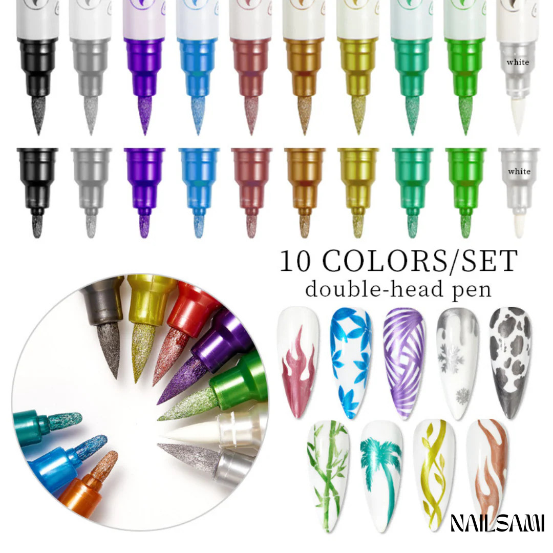 NAILSAMI Nail Art Pen Set Fine Line Detailing & DIY Manicure Design