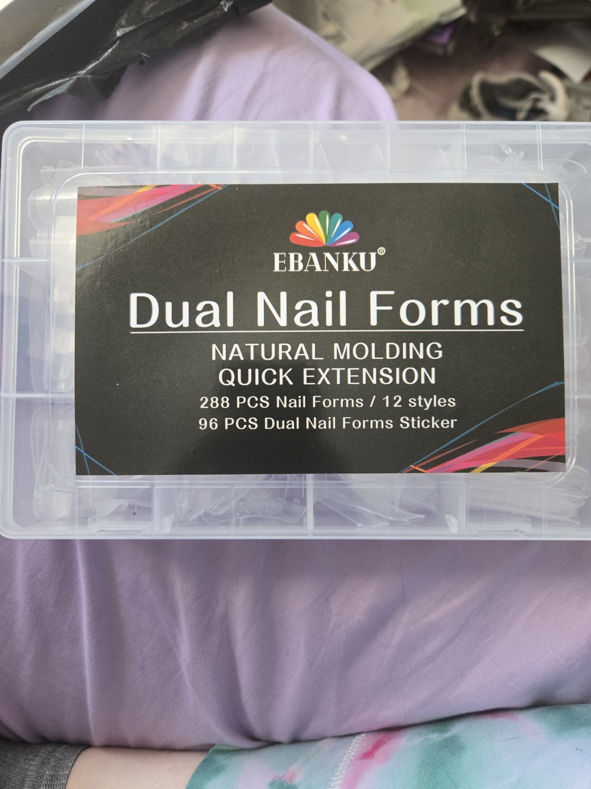 EBANKU Dual Nail Forms 288 PCS Nail Forms/ 12 Styles Plus More.