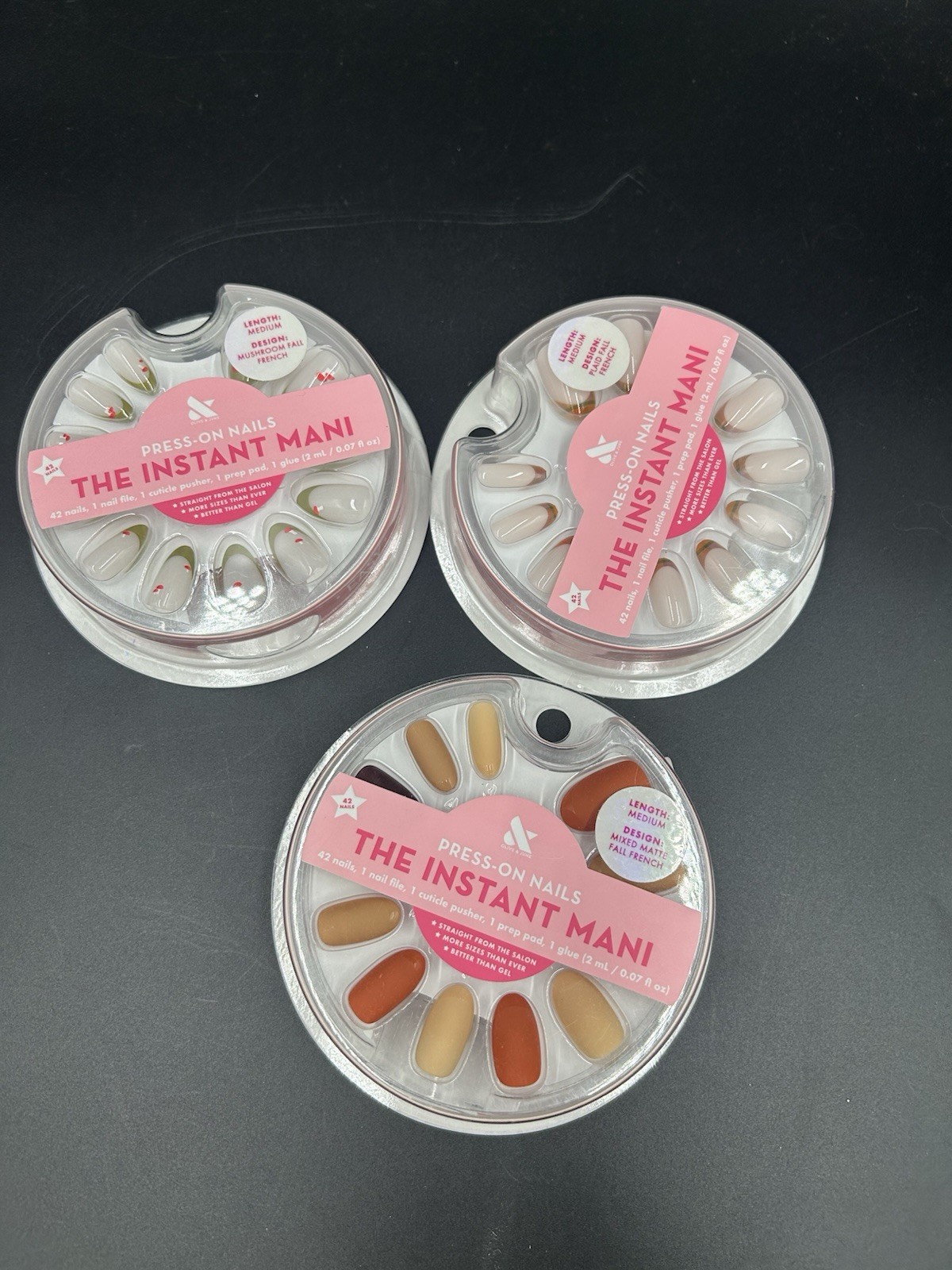 3 Olive & June Press-On Nails Instant Mani Medium (Bundle deal
