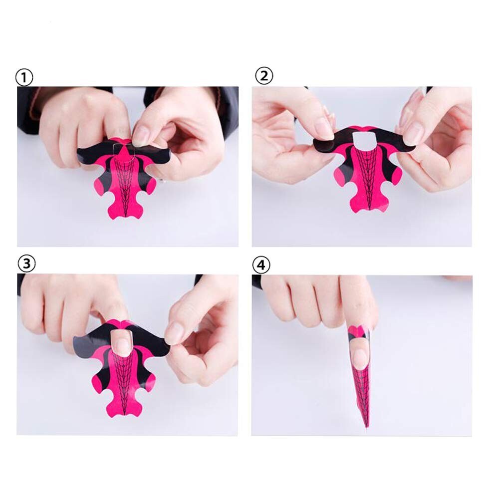 Professional 500pcs Stiletto Nail Form Stickers – Easy Application for Artistry