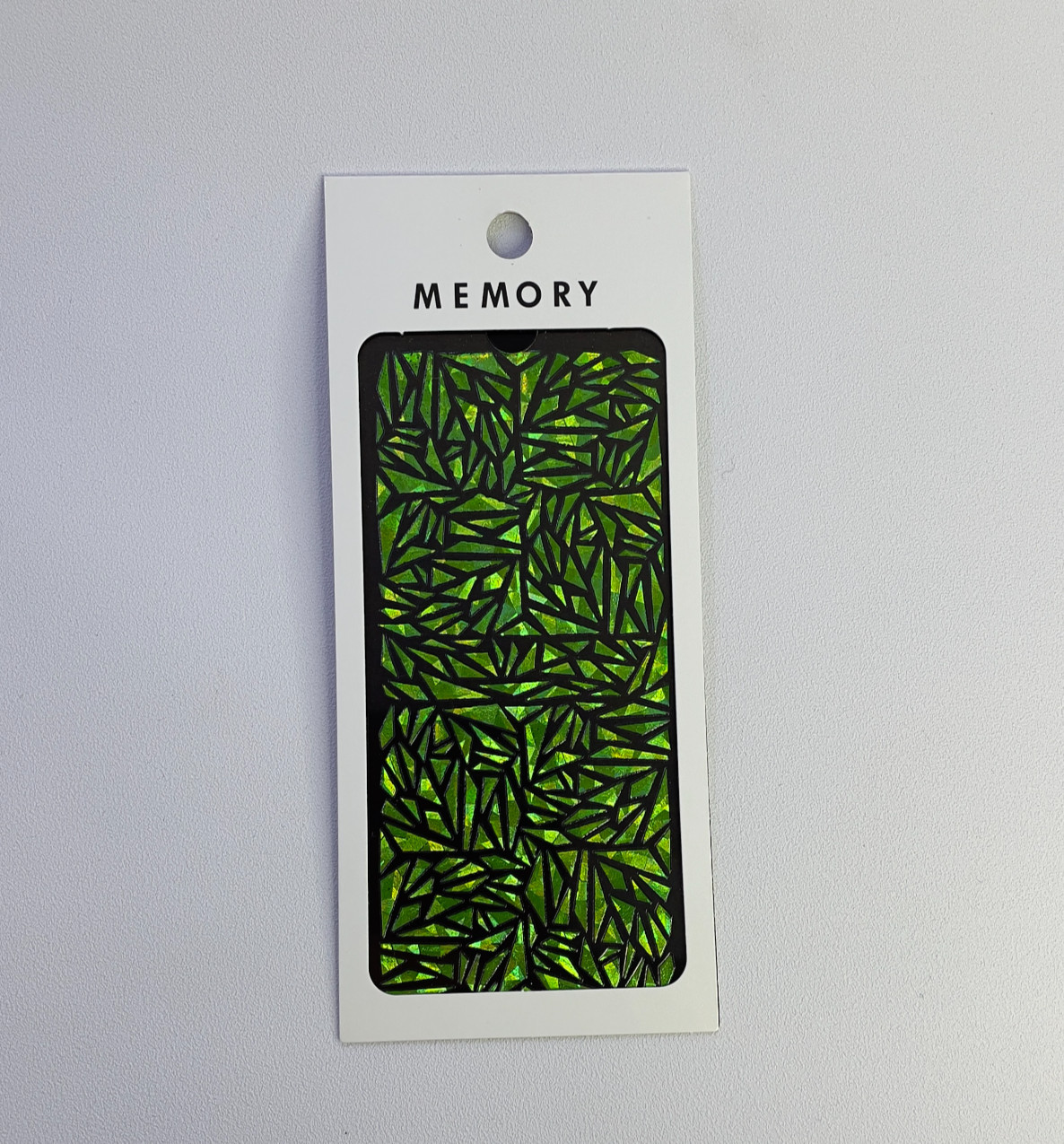 Emerald Green Glass Nail Foils DIY Holographic Stickers Made in Korea K-Beauty