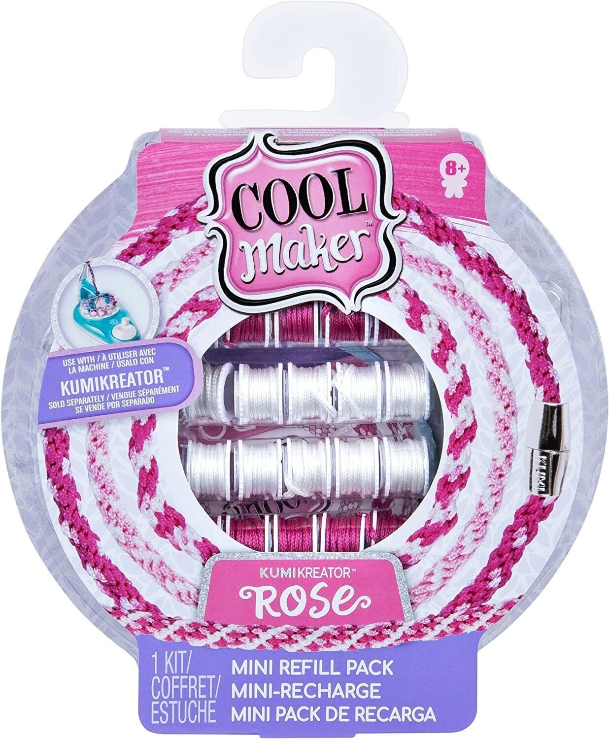 KumiKreator Rose Mini Fashion 32-Pack Refill, Friendship Bracelet Activity Kit