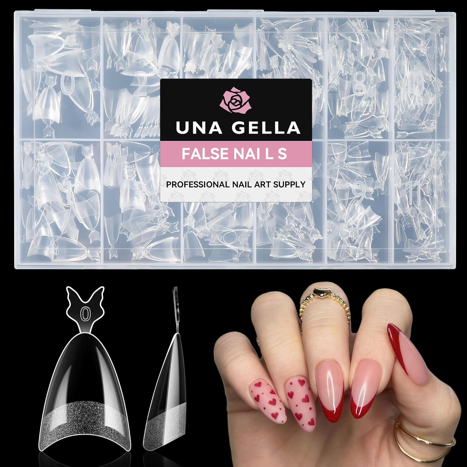 UNA GELLA Super Strong Nail Glue for Press On Nails: 20g, Soft Gel Tips No Lamp