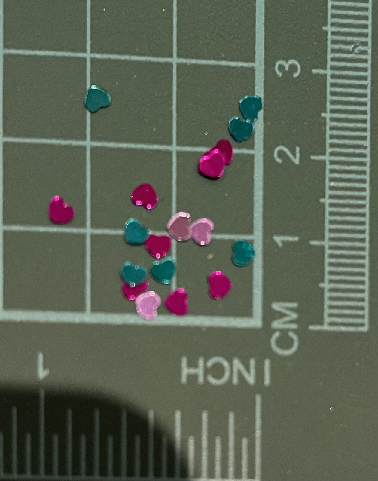 Confetti Holographic 3D Heart Glitter For Nails Art Craft Purple Pink Shinny