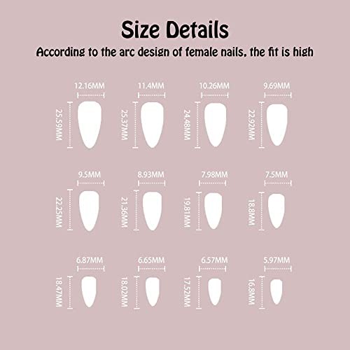 Green Press on Nails Almond Short Medium Fake Nails with Glitter Gold Line