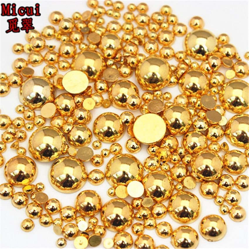 Mixed Shape Acrylic Bead 300pcs Non Hotfix Flatback Gem Beads 3D Nail Art Stones