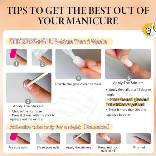 Press On Nails Short – Bright Baby Pink Press On Nails Square, 30 baby pink