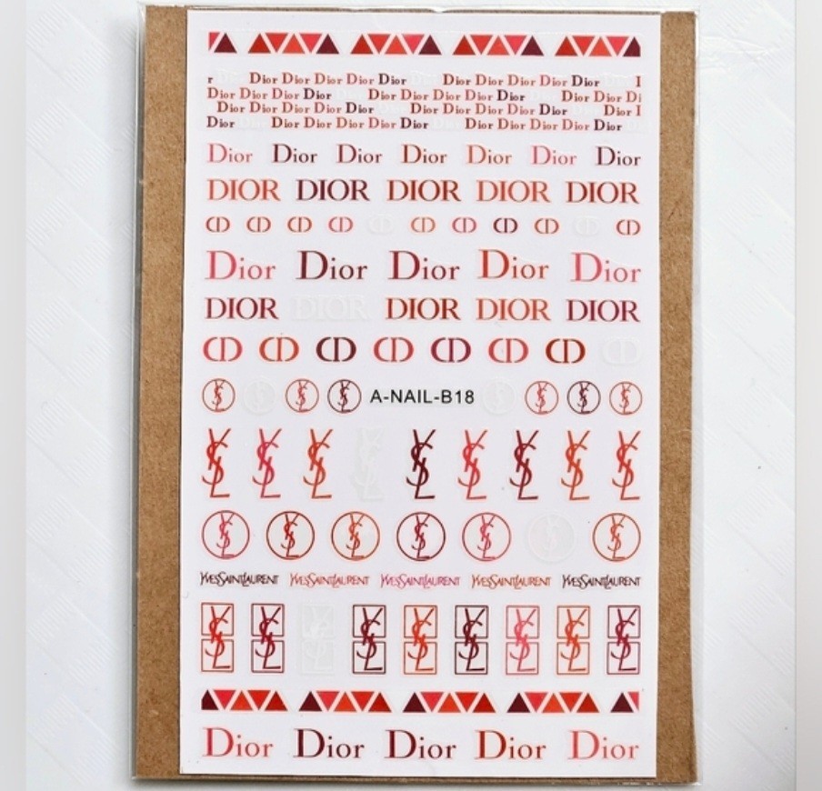 NWT NAIL ART DESIGN SELF-SEAL STICKERS SOLID REDS/PINKS N°36!