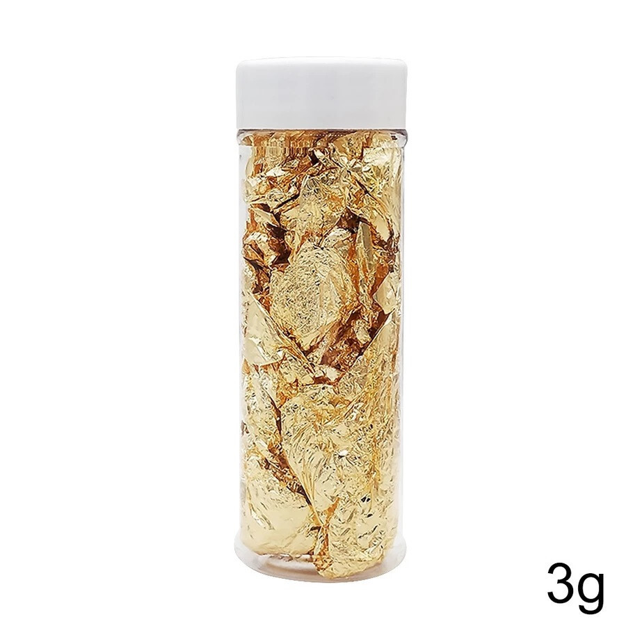 10X Gold/Silver/Red Foil Luxury Resin Decoration Paper Handicrafts Flake Art