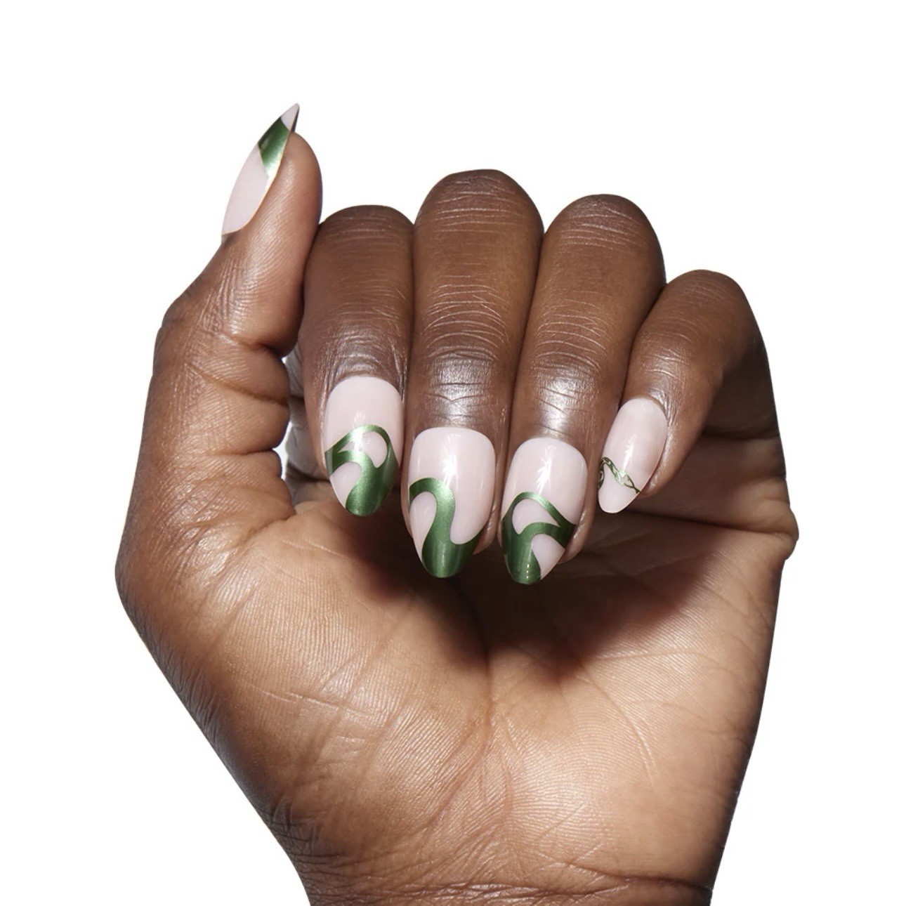 GLAMNETICS Press On Nails PARSELTONGUE Almond BRAND NEW Green HARRY POTTER Snake