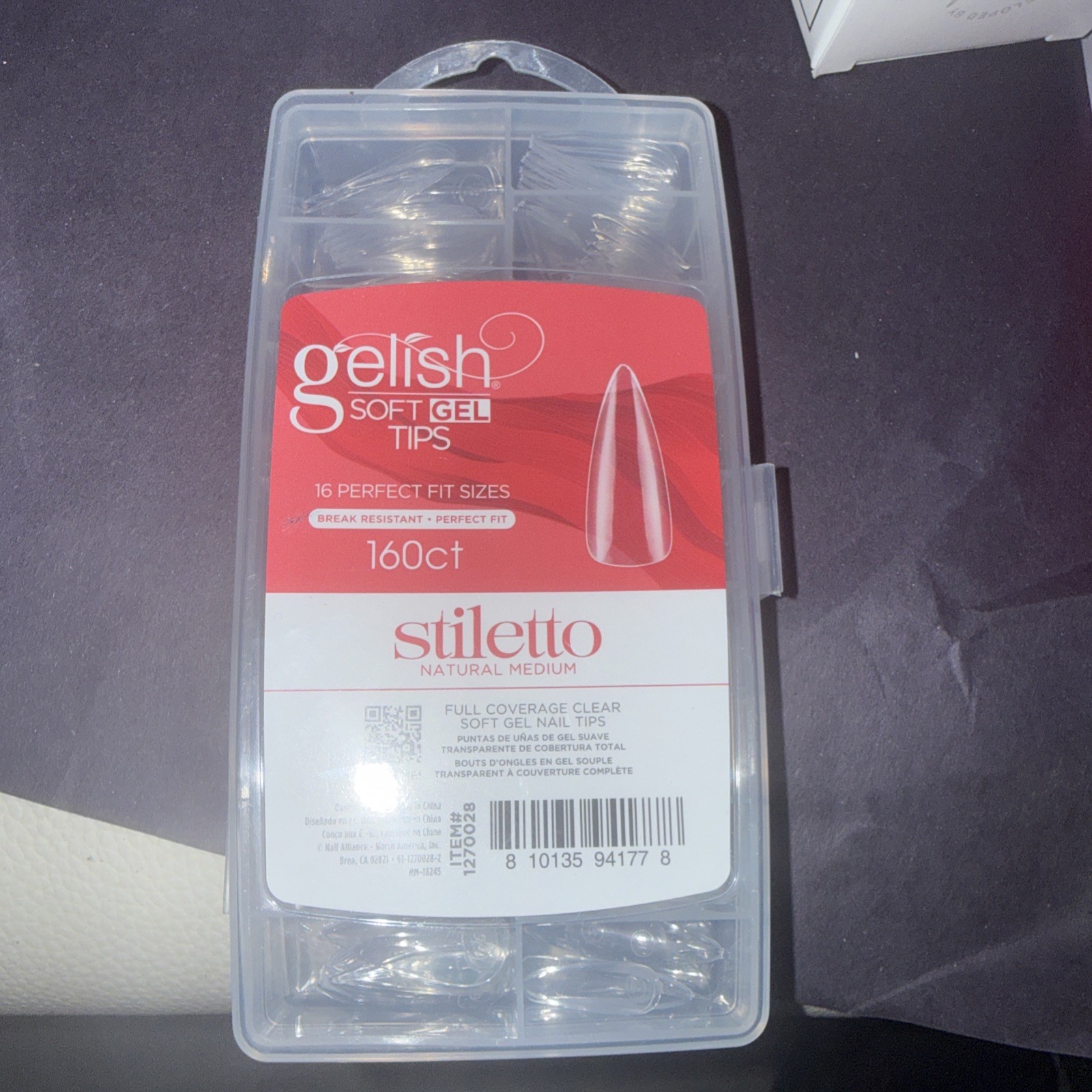 Nail Harmony Gelish Soft Gel Tips Short Almond, 160 Count