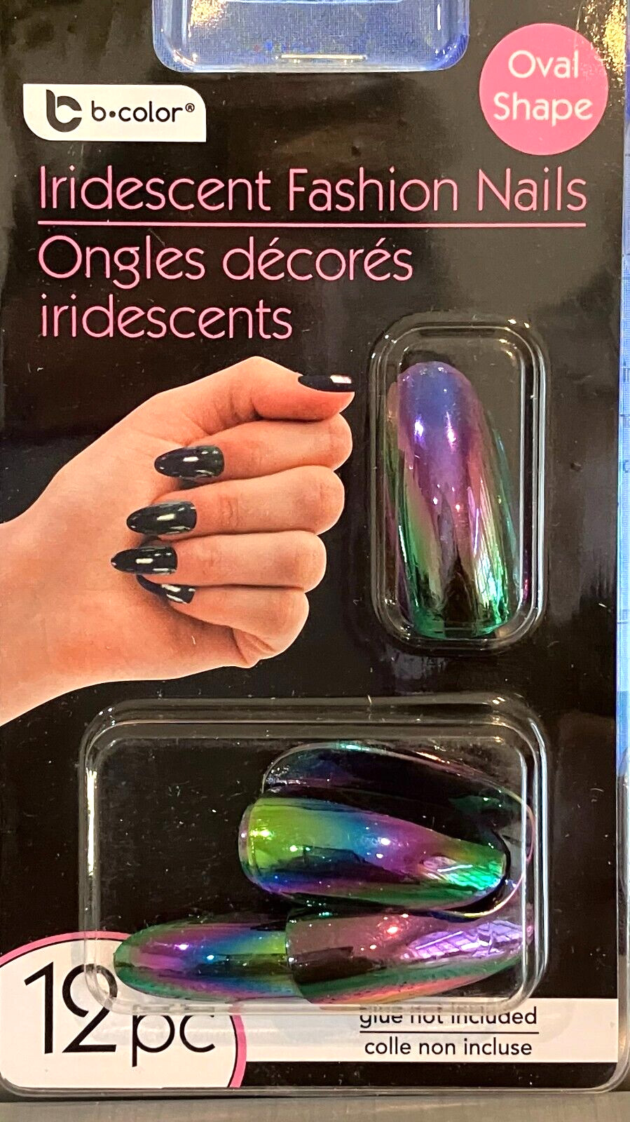 Rainbow Gradiant Metallic Nails-Nail Art-Fashion Nails-Oval Long Fingernails
