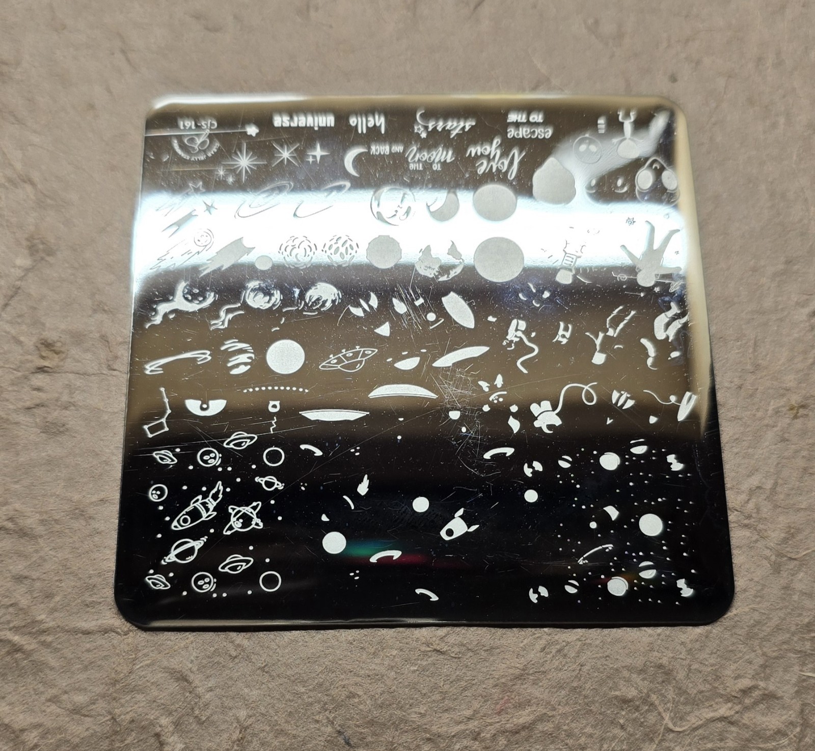 Clear Jelly Stamper Nail Stamp Plate CJS-161 Hello Universe Space Celestrial