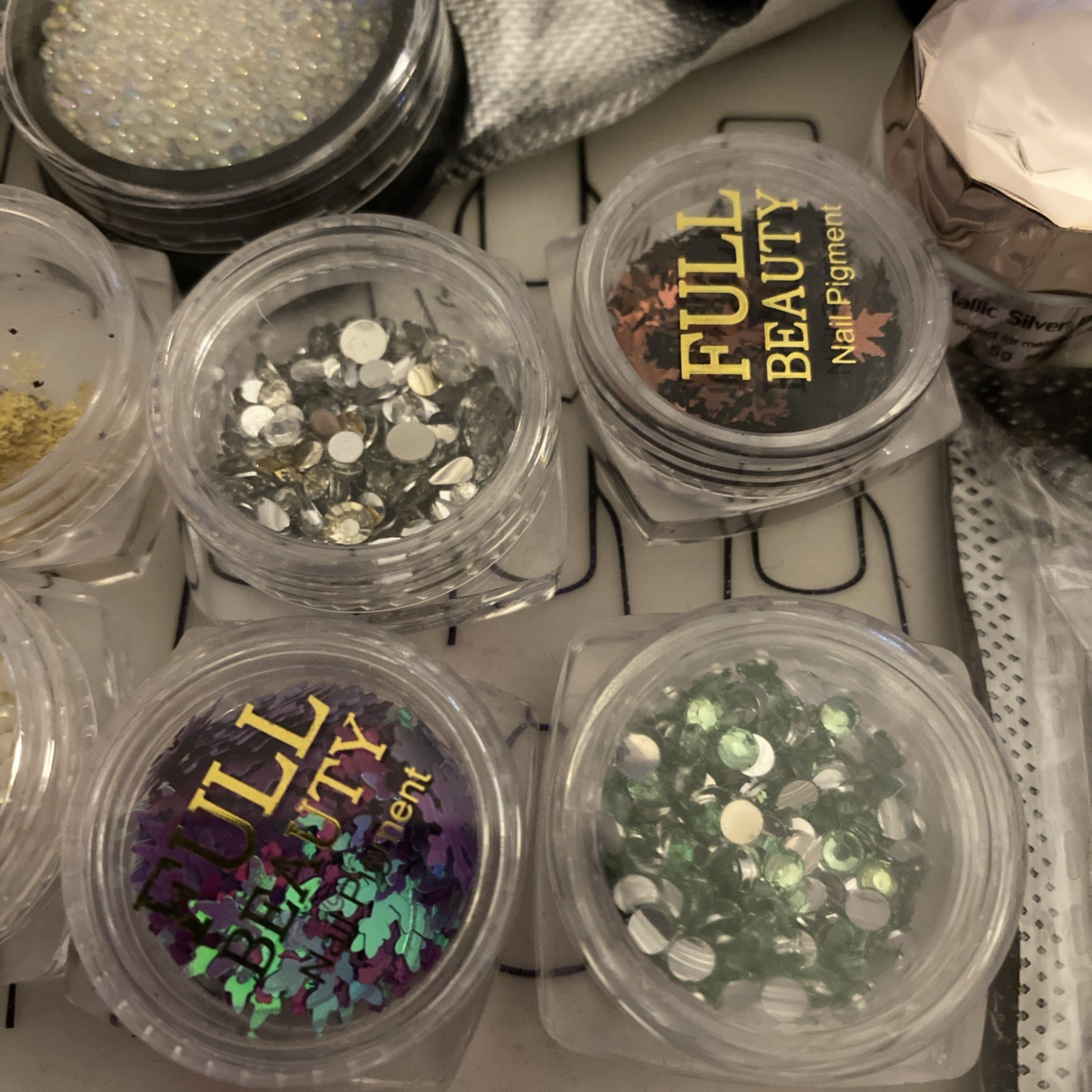 Nail Decoration Pots Alloy Shapes Embellishments Pearl’s Glass crystal & extras