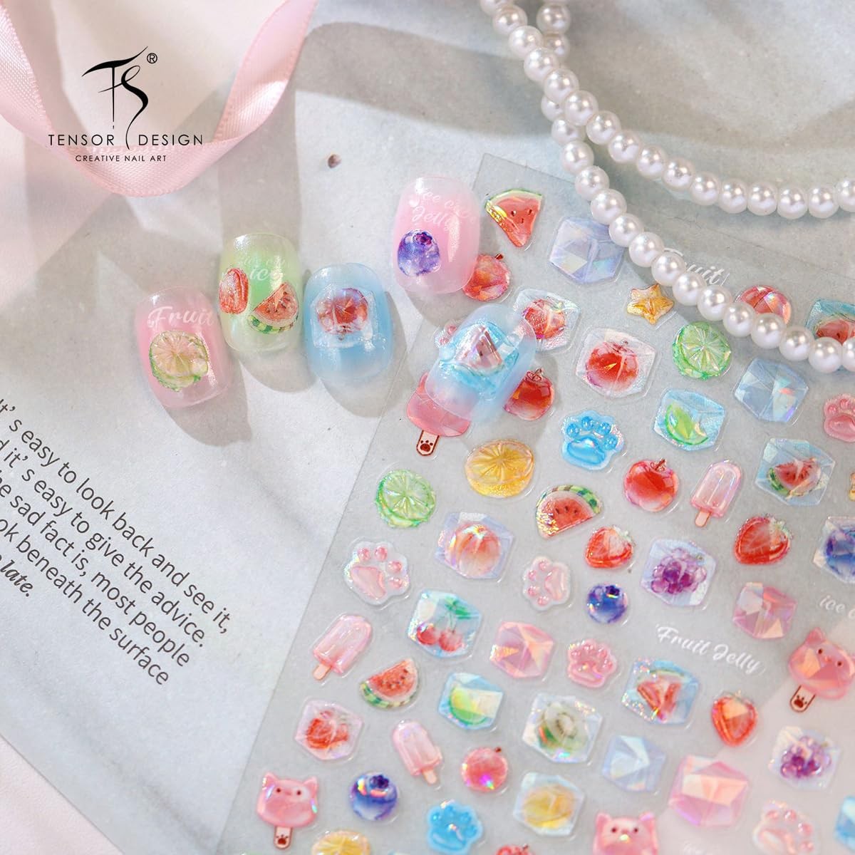 UZJXQ Fruit Nail Stickers Style-23