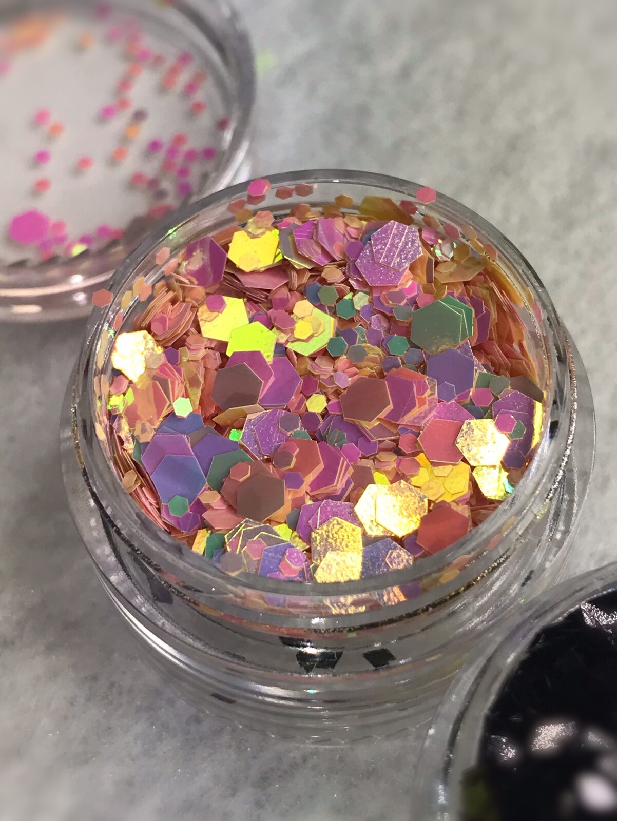 Colorful Nail Glitter Powder Chucky Shape Nail Art 6 STACK Decoration Tips