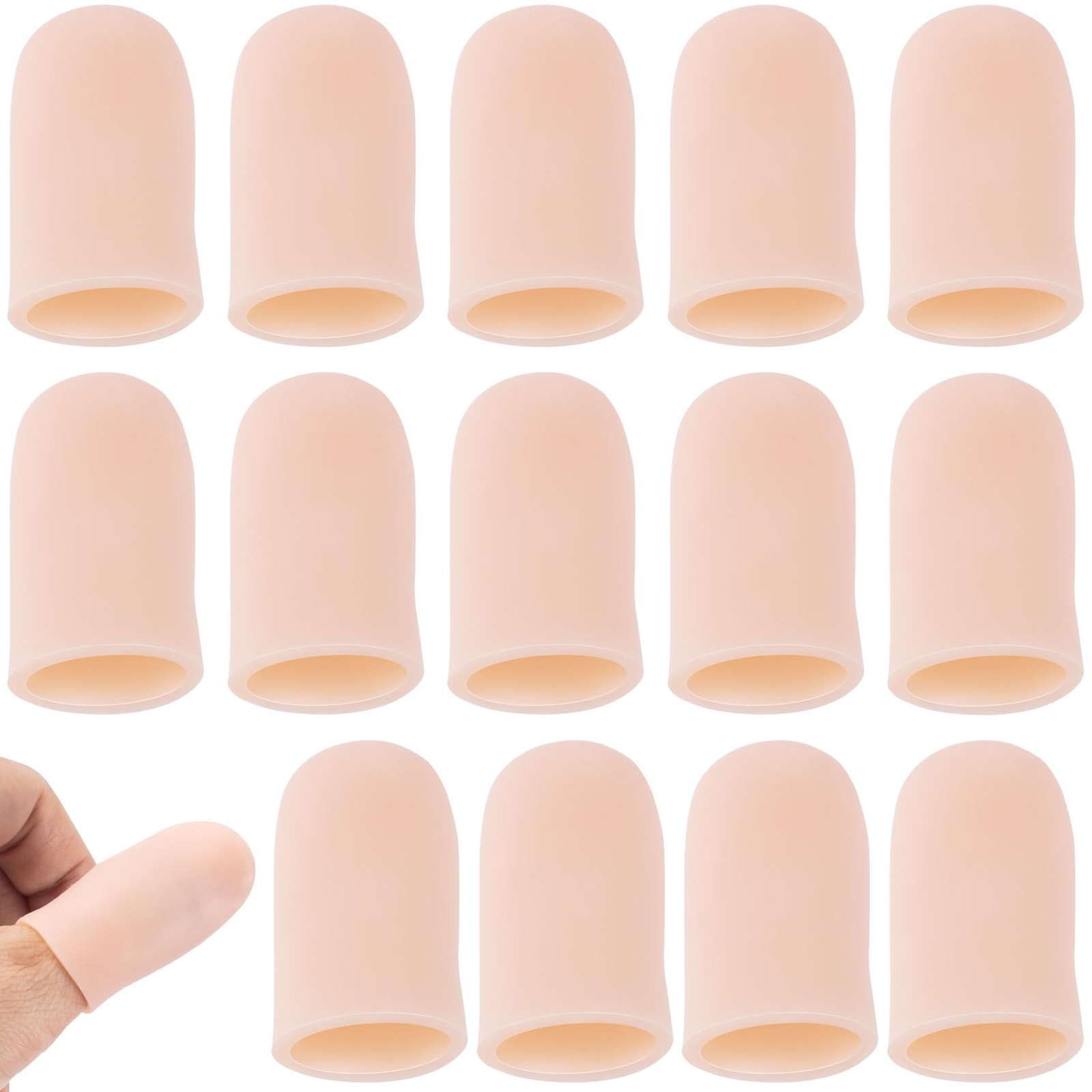 14pcs Gel Finger Support Protector Caps Gloves Gel Finger Cots/Cover Silicone