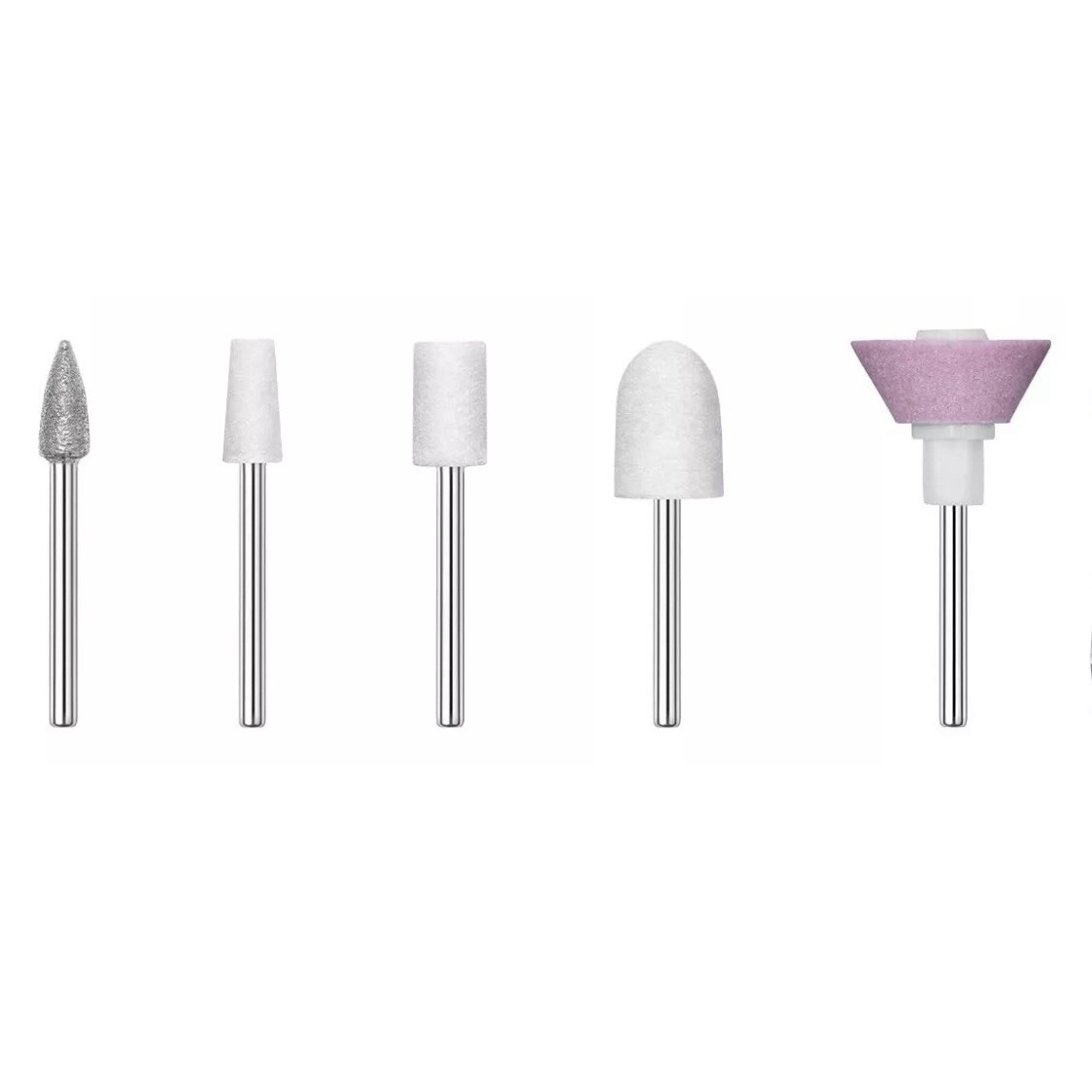 5 Piece Drill Bits for Sanding Acrylic Nails w/ CARRYING CASE