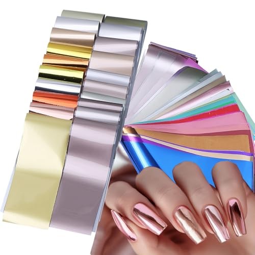 Nail Art Foils Transfer Stickers 50 Colors Metallic 50 Colors Metallic Foils