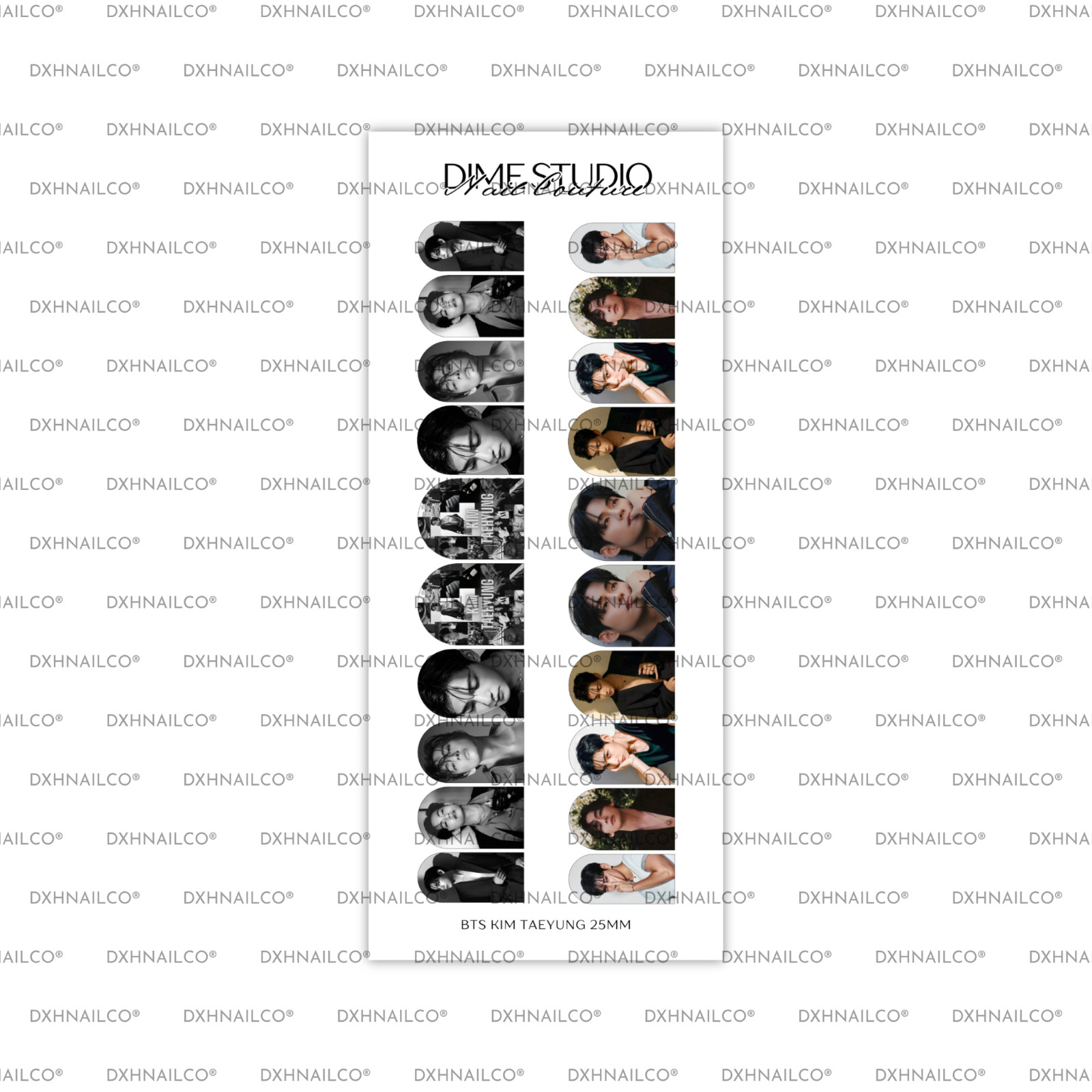 BTS Kim Taeyung V Nail Decals Water Transfer Nail Wraps K-pop Nail Art