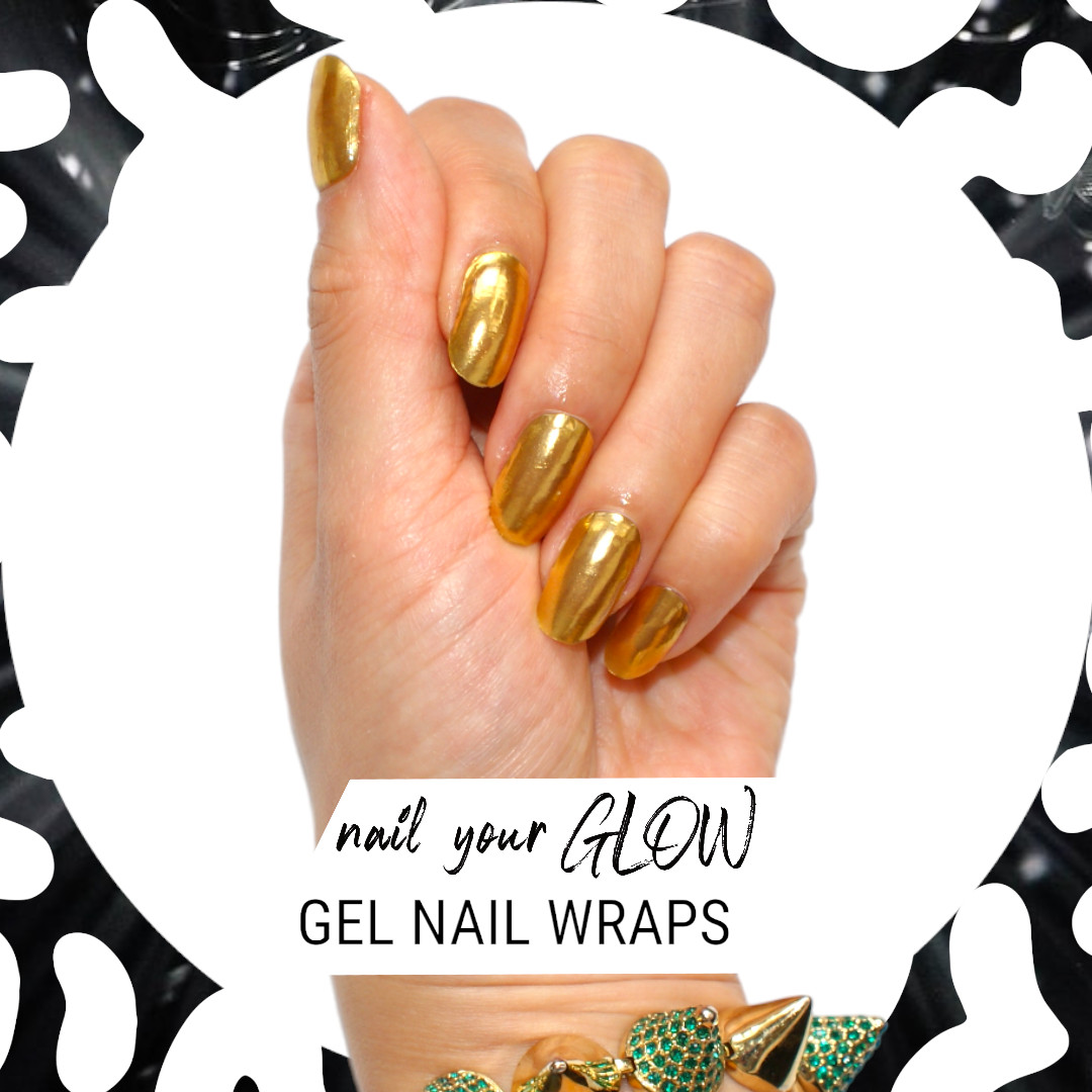 20 Gel Nail Wrap Stickers, Shimmer Sparkly, Semi Cured UV/LED, Nail Art Design