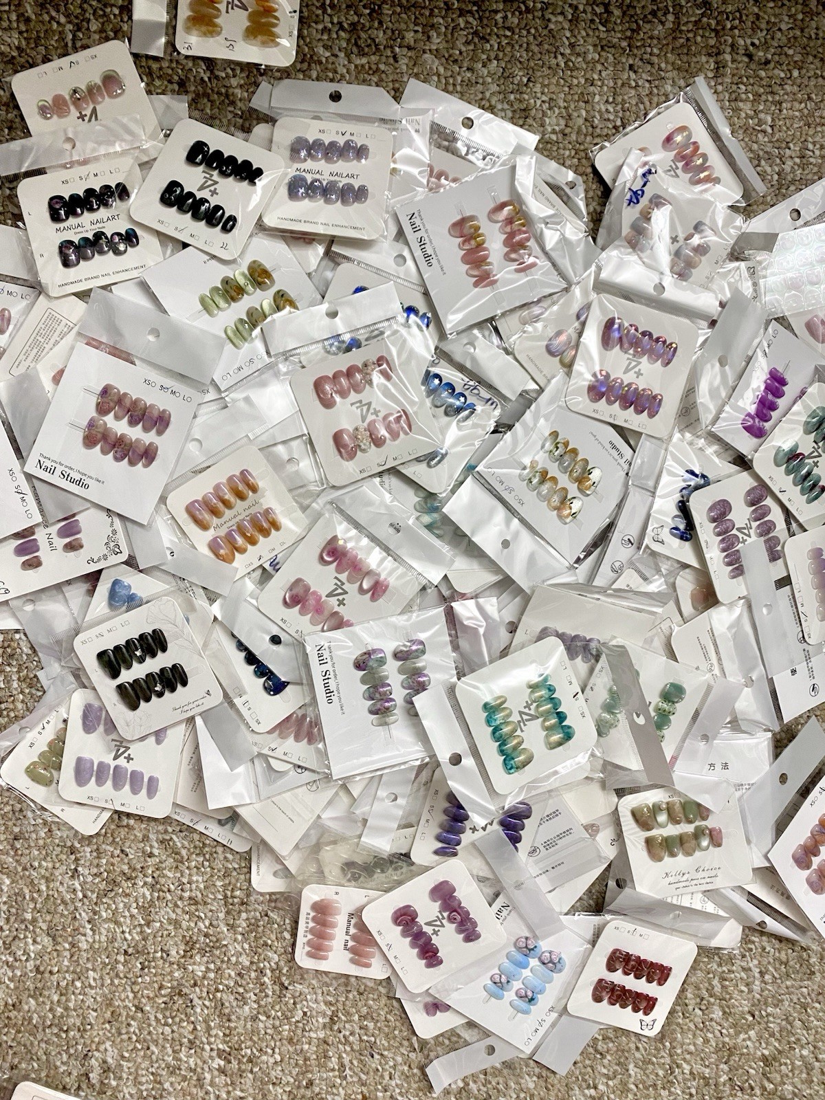 30 Pairs MYSTERY LOT Handmade Press On Gel Nails Premium Reusable Nails Size S