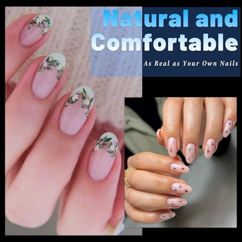 240pc Oval Gel Nail Tips Short Fake Nails for Press on Nails Clear Oval Nails