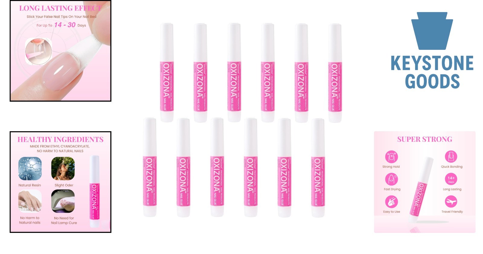 Professional Strong Nail Glue for Acrylic & Press-On Nails – Long Lasting & F…