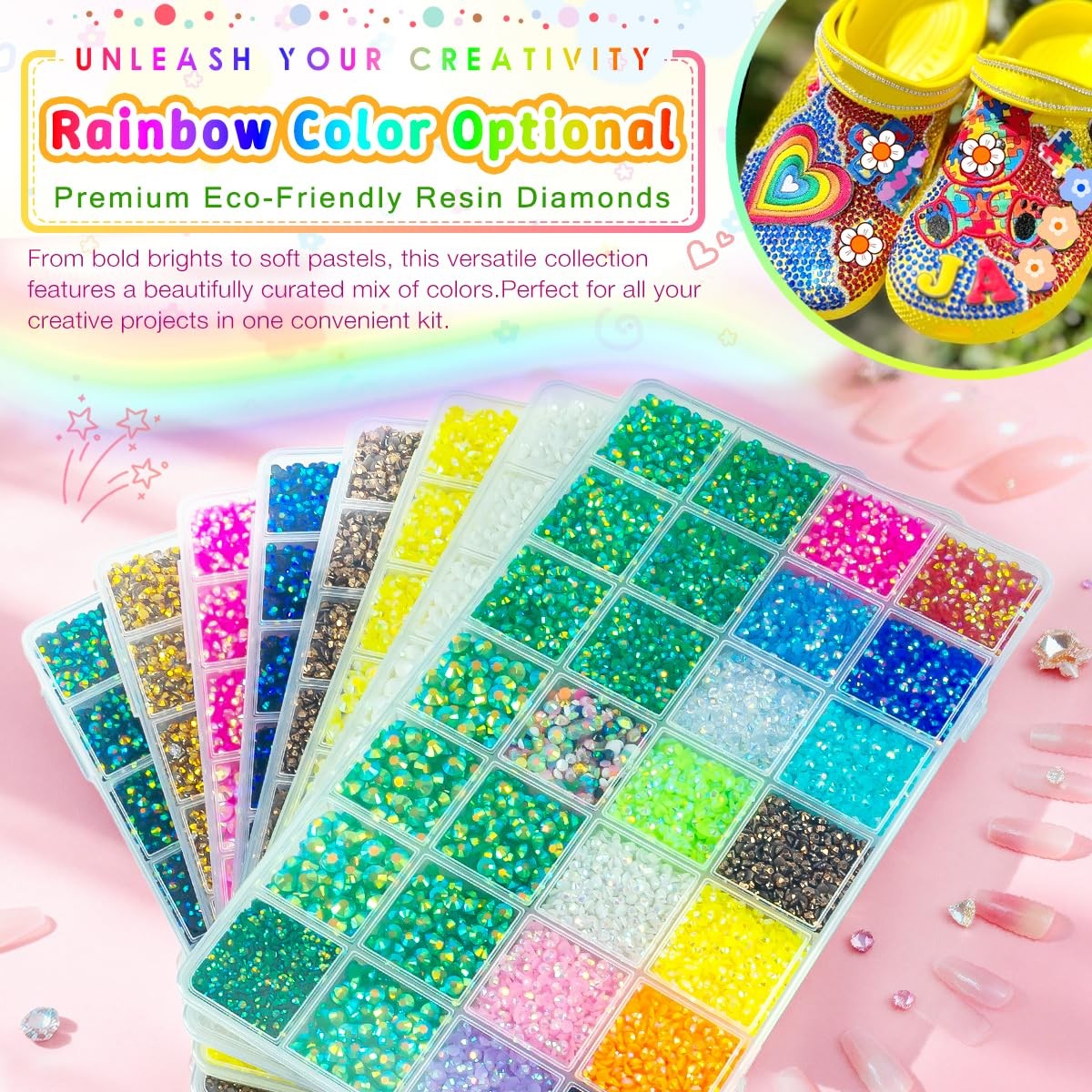 qiipii Sapphire Blue AB Resin Rhinestones w B7000 Glue for Crafting Bedazzlin…