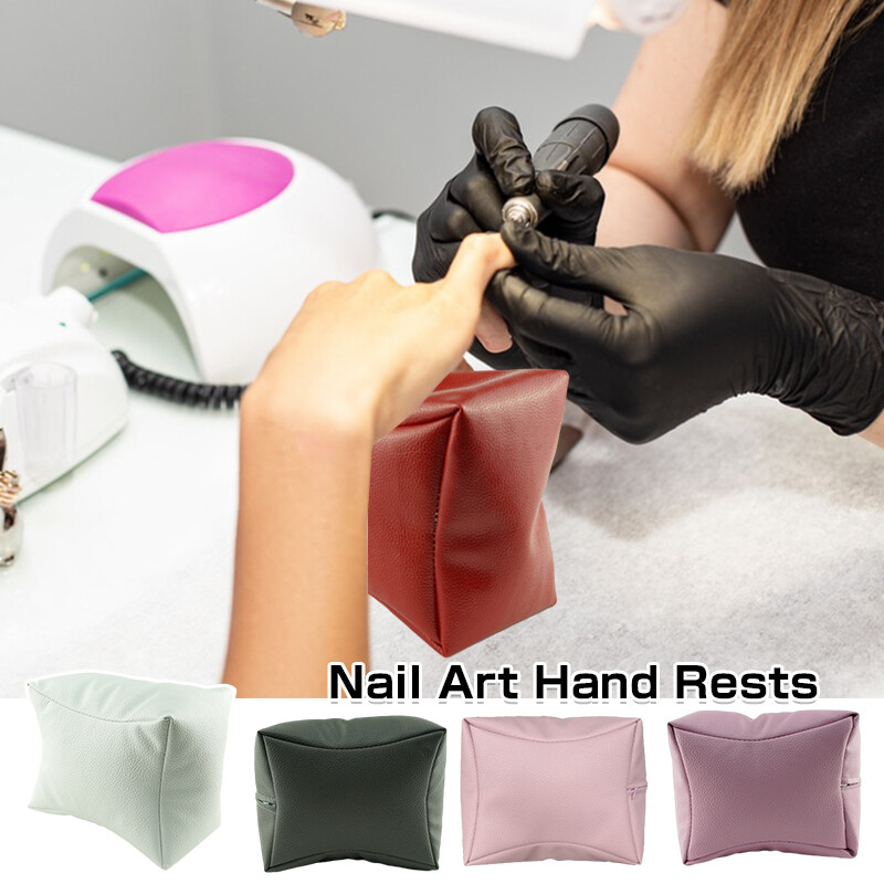 Nail Art Table Hand Foot Pillow PU Arm Rest Salon Manicure Nail Care Cushion