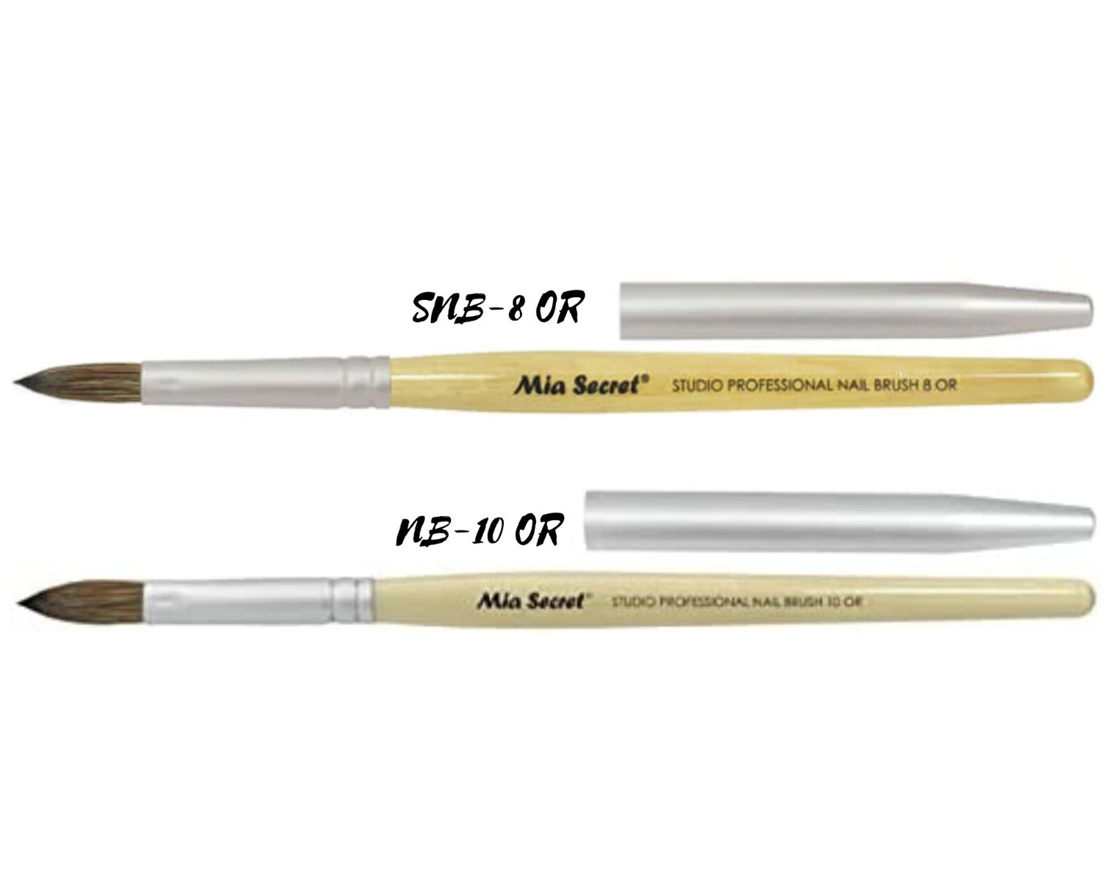 Mia Secret Studio Professional Nail Brush- Acrylic #10 and #8 Oval Round