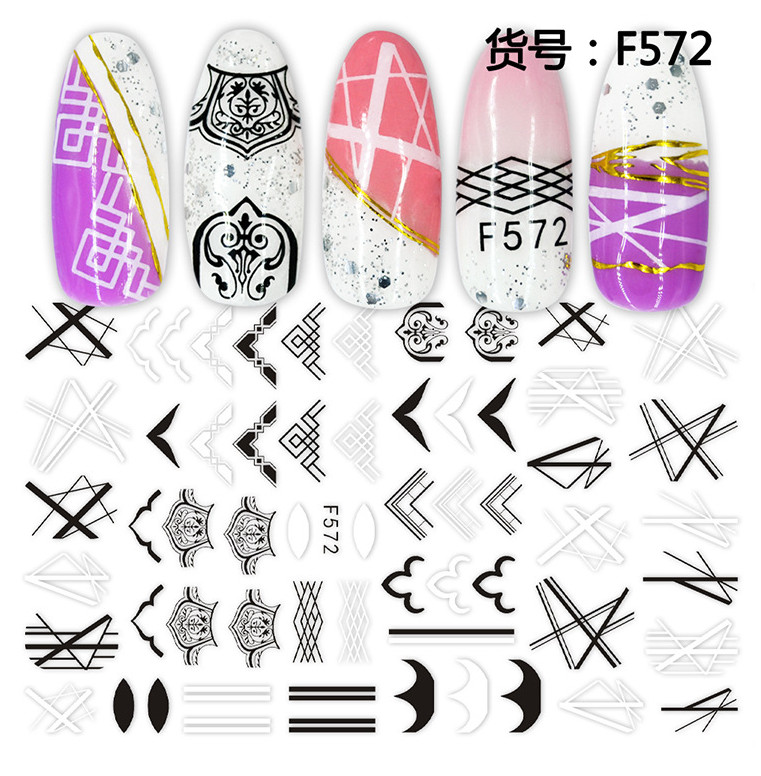 Nail Stickers Art Adhesive Decal DIY Waterproof 3D Butterfly Heart Letters NS3