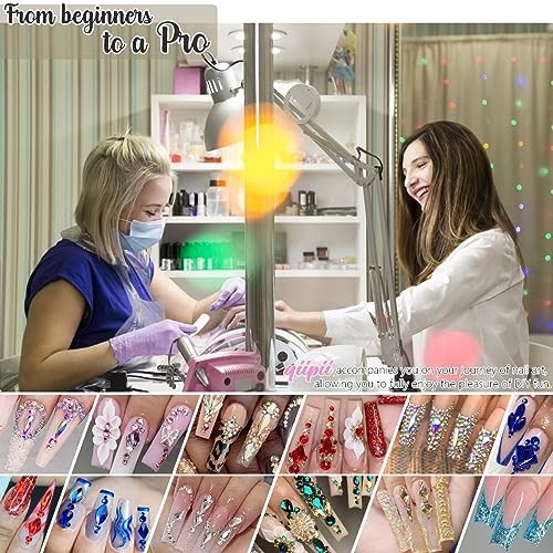 qiipii Rhinestones and Glitters 24 Shapes K9 Glass 4 Boxes Champagne Gold
