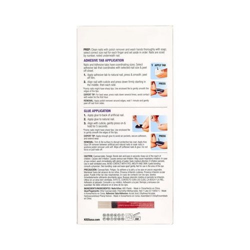 KISS USA Jelly Fantasy Translucent Nails, Jelly Rolls, Long, 28 Nails