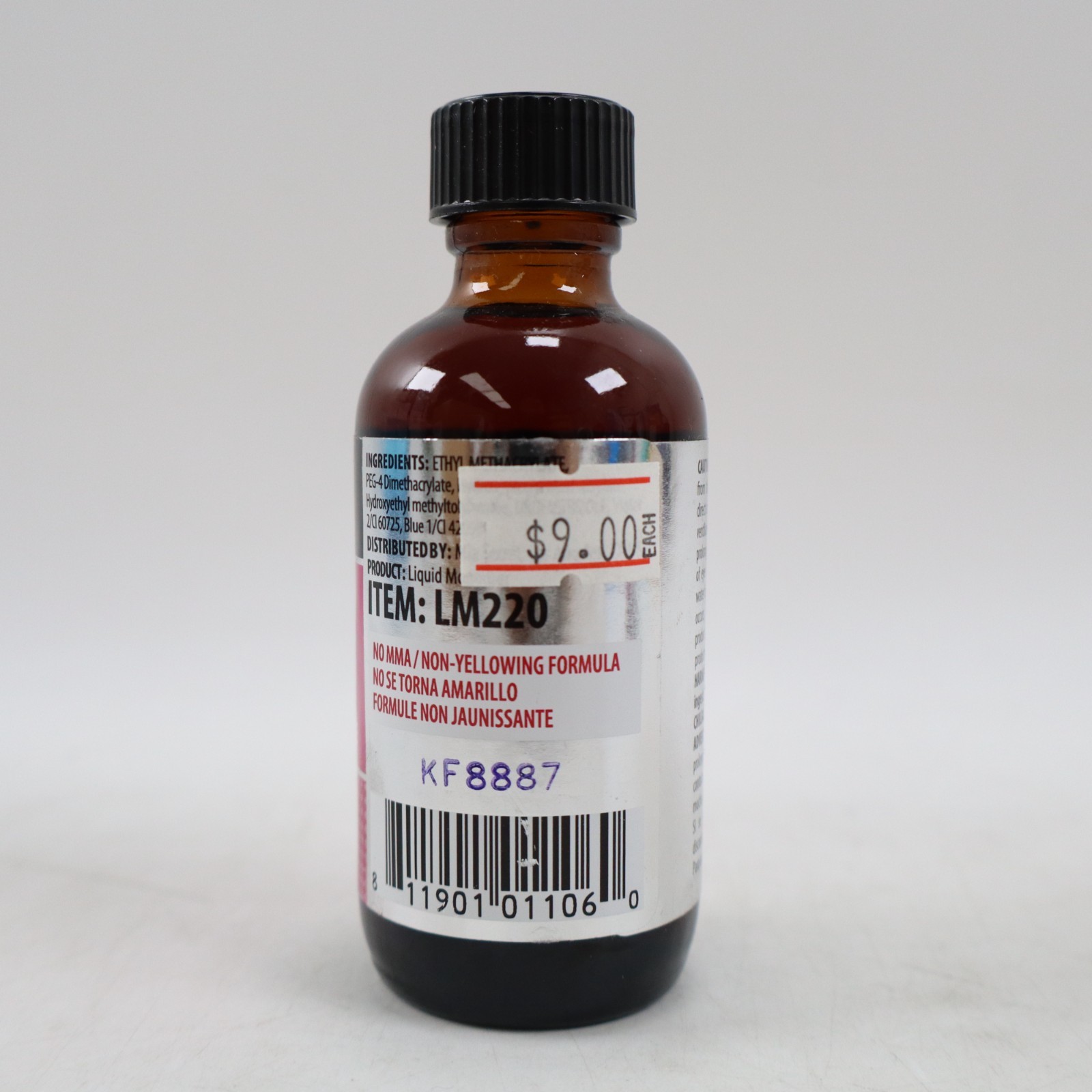 2PK Mia Secret Liquid Monomer Professional Nail Liquid for Acrylic Powder 2 oz