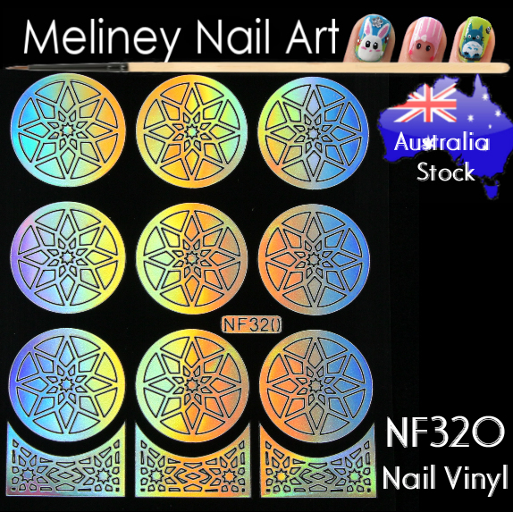NF320 Star Round Nail Vinyl Sticker decoration Stencil Vinyls Art Craft Supply