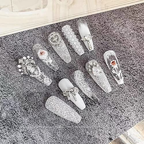 4 Colors Bridal Wedding Nail Art Stickers for Wedding Nail Art Suitable for