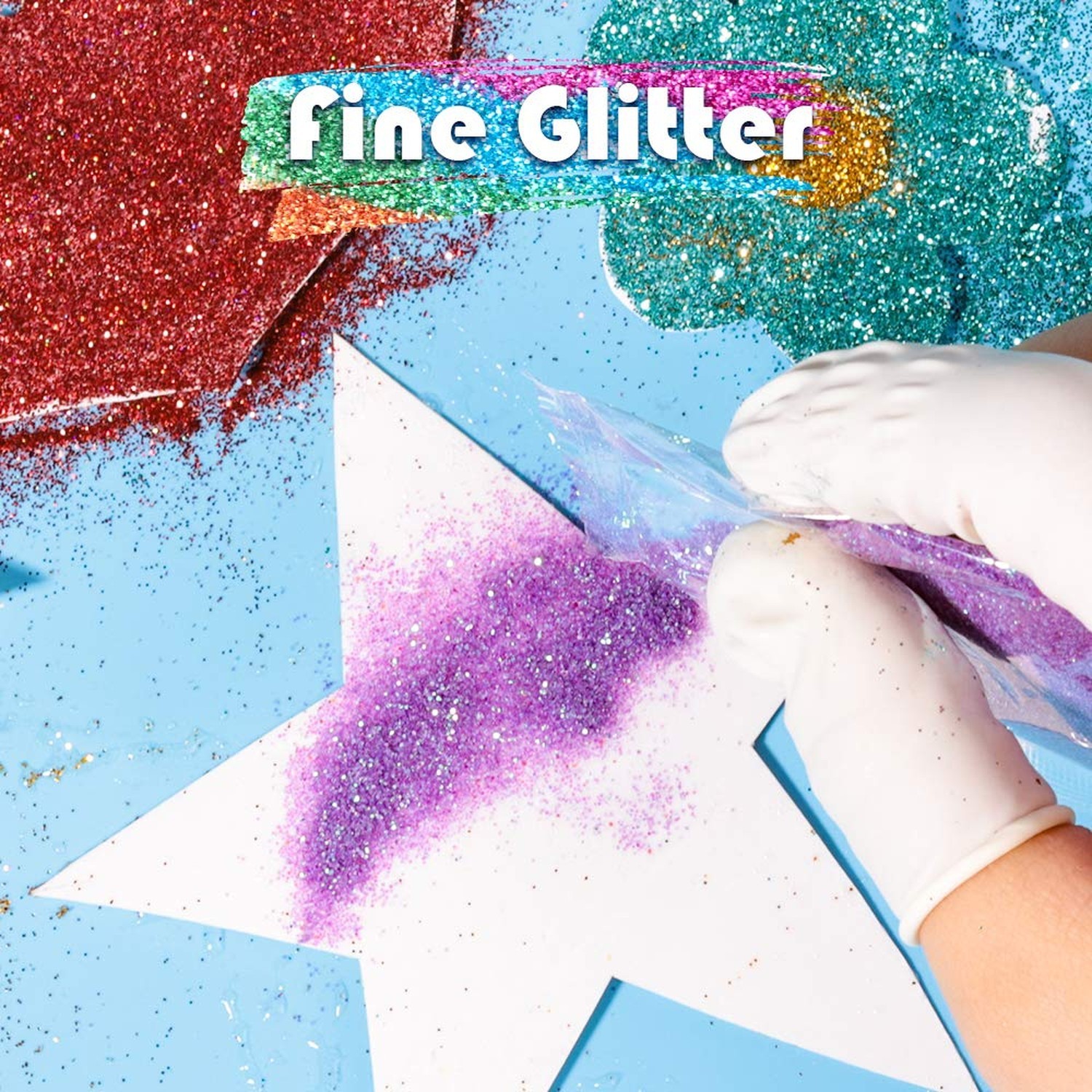 Fine Glitter, YGDZ 300g 60 Colors Extra Fine Craft Resin Glitter Packs, for T…