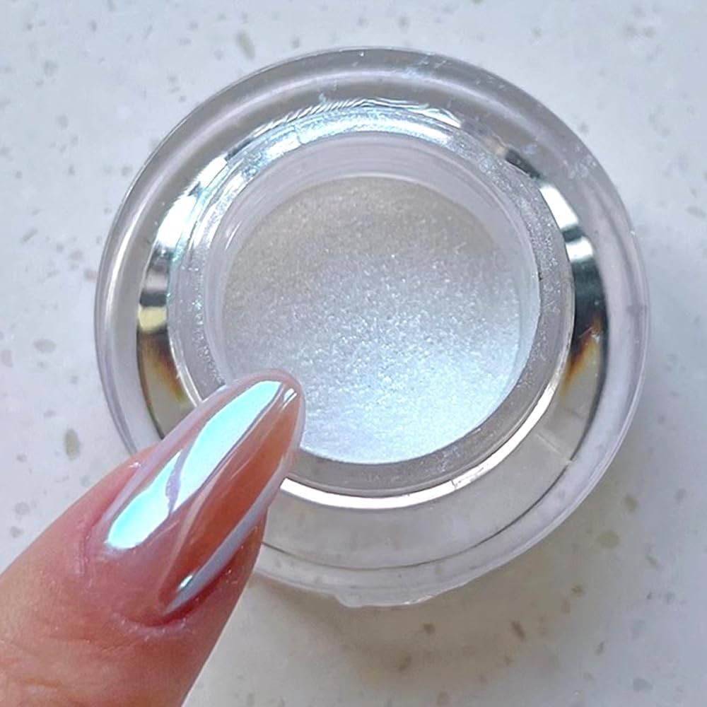 Moonlight Chrome Nail Powder, Unicorn Mermaid Chrome Powder for Nails, Aurora Na